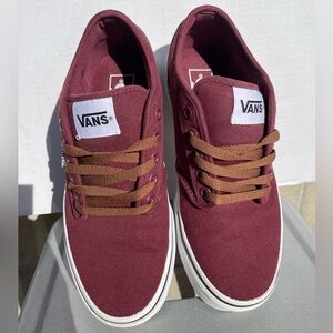 Vans Atwood Maroon & Brown Low-Top Sneakers | Womens 9 / Mens 7 | Like New